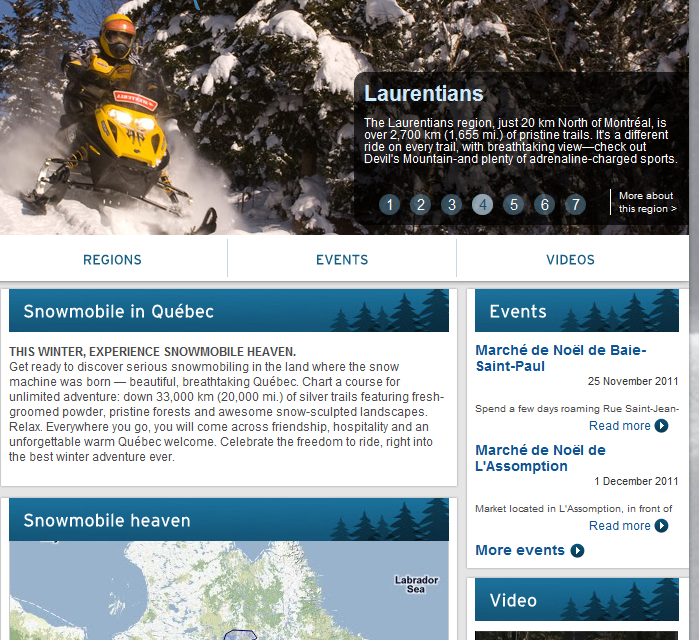 this snowmobile website is way too messy
